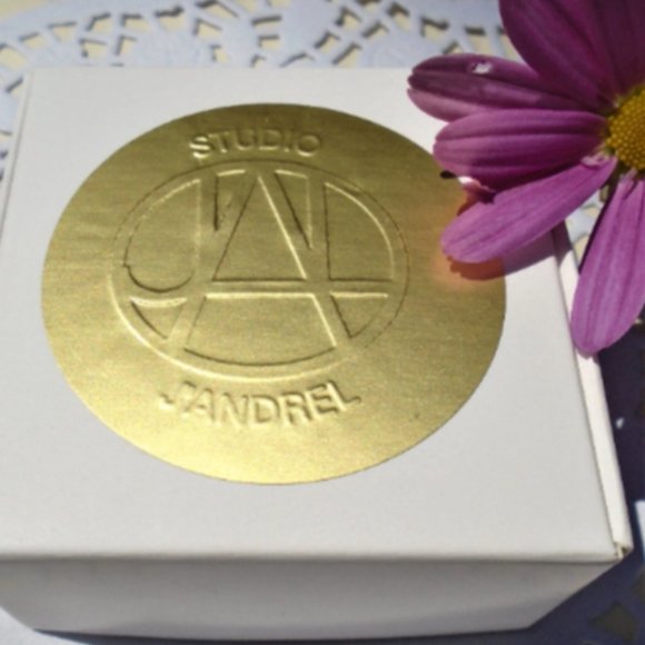 2/$25 NWOT Long Classy Cream enamel dangle earrings W AbS Coin Pearl, open oval - Picture 6 of 6